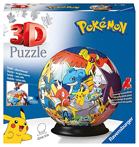 Ravensburger Pokemon 3D Jigsaw Puzzle Ball for Kids Age 6 Years Up - 72 Pieces - No Glue Required