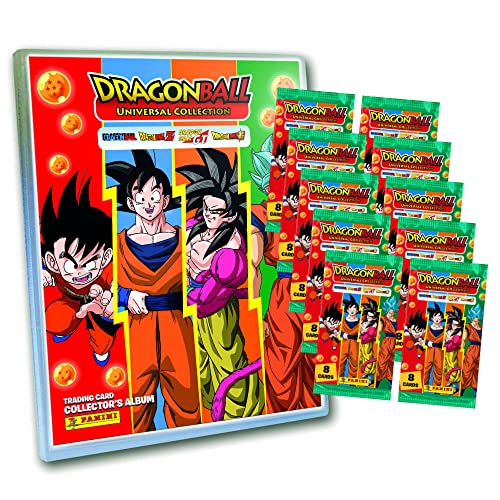 Panini Dragon Ball Cards Series 2 - Universal Collection Trading Cards - Trading Cards - 1 Portfolio Folder + 10 Boosters