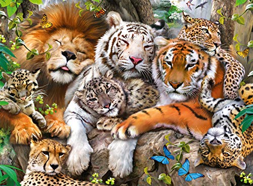 Ravensburger Big Cat Nap 200 Piece Jigsaw Puzzle With Extra Large Pieces For Kids Age 8 Years And Up