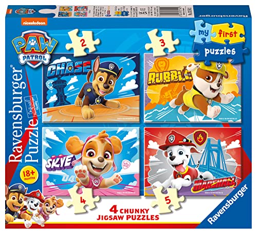 Ravensburger Paw Patrol Toys - My First Jigsaw Puzzles for Toddlers Age 18 Months Up - 2, 3, 4 & 5 Pieces