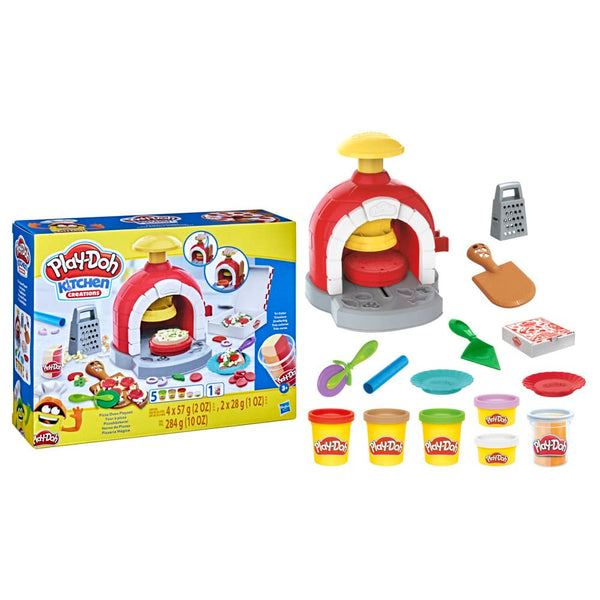 Play-Doh Kitchen Creations Pizza Oven Playset with 6 Cans of Modeling Compound and 8 Accessories
