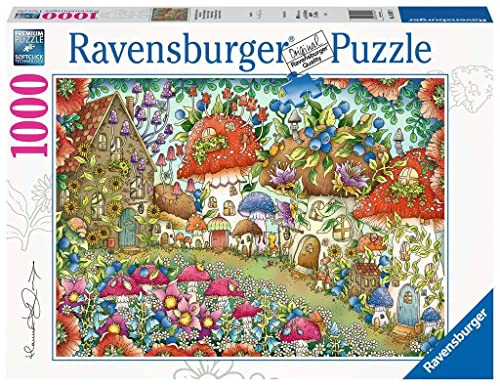 Ravensburger Floral Mushroom Houses 1000 Piece Jigsaw Puzzle for Adults & Kids Age 12 Years Up