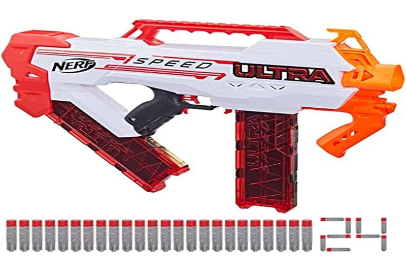 Nerf F4929 Ultra Speed Fully Motorised Blaster, Compatible Only with Nerf Ultra Darts, Multicolor, 24 Nerf AccuStrike Ultra Darts