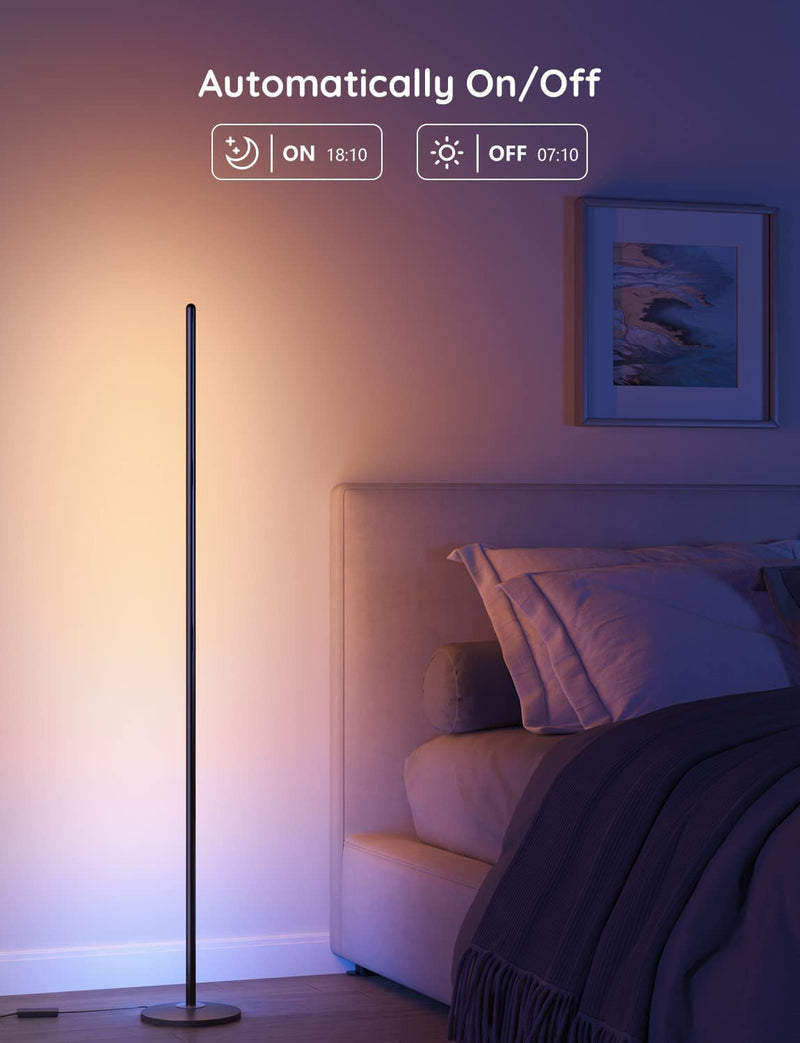 Govee LED Floor Lamp, RGBIC Corner Floor Lamp Works with Alexa Google Assistant, 16 Million Colours & 58 Scenes Mood Light for Living Room, Bedroom