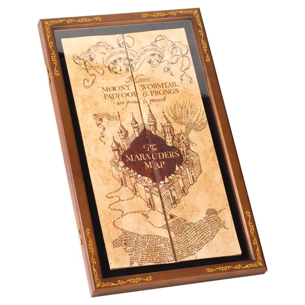 The Noble Collection Harry Potter The Marauder's Map Display Case - Elegant Wooden Case for Marauder's Map - Film Set Movie Props Gifts