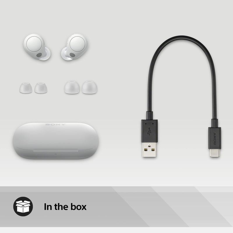 Sony WF-C700N Wireless, Bluetooth, Noise Cancelling Earbuds (Small, Lightweight Earbuds with Multi-Point Connection, IPX4 rating, up to 20 HR battery, Quick Charge, iOS & Android) White