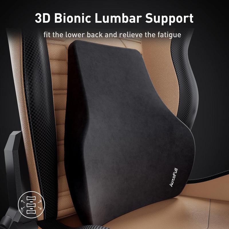 AutoFull C3 Gaming Chair Ergonomic Office Chair with 3D Bionic Lumbar Support, Racing Style Premium PU Leather Computer Chair Gamer Chairs with Footrest and Headrest,Brown,(3-Years Warranty)