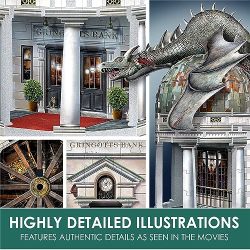 Wrebbit | Diagon Alley Collection: Gringotts Bank - 300 -Piece | 3D Jigsaw Puzzle | Ages 14+ |