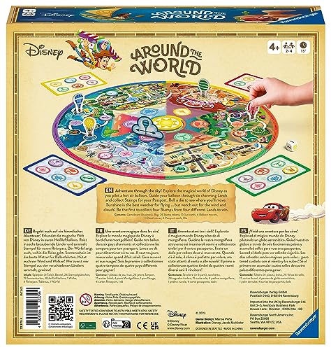 Ravensburger Disney Around The World Board Game for Kids Age 4 Years Up - 2 to 4 Players - 2023