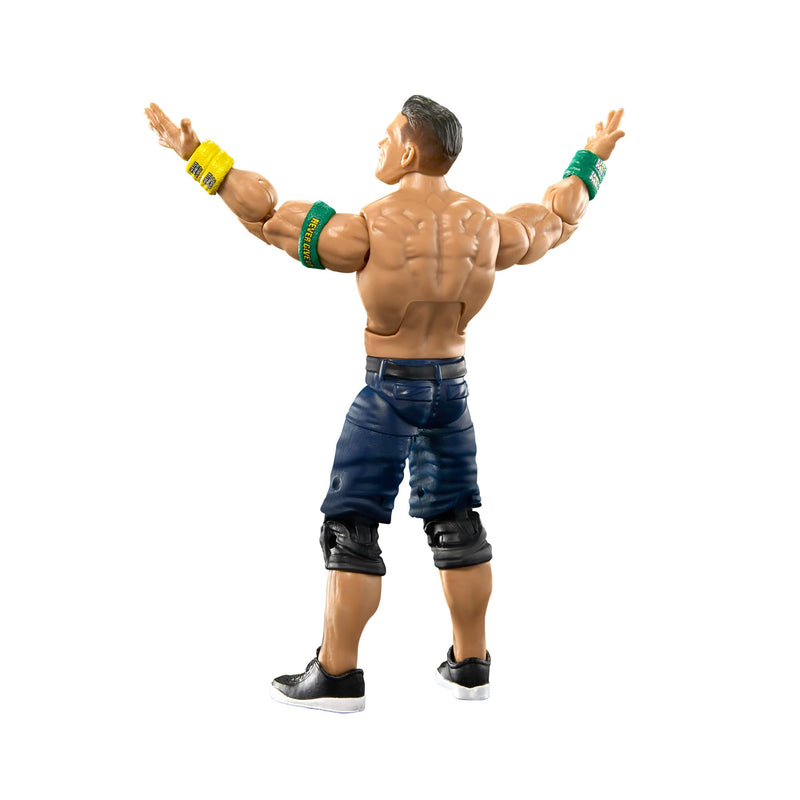 WWE Top Picks Elite Action Figure & Accessories Set, John Cena 6-inch Collectible with Swappable Hands, Ring Gear & 25 Articulation Points, HTX73