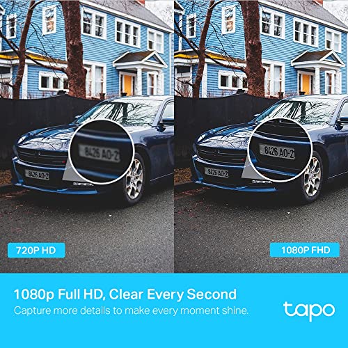 Tapo 1080p Full HD Outdoor Pan/Tilt Security Wi-Fi Camera, 360° Smart Person/Motion Detection, IP65 Weatherproof, Night Vision, Cloud &SD Card Storage, Works with Alexa&Google Home (TC40)