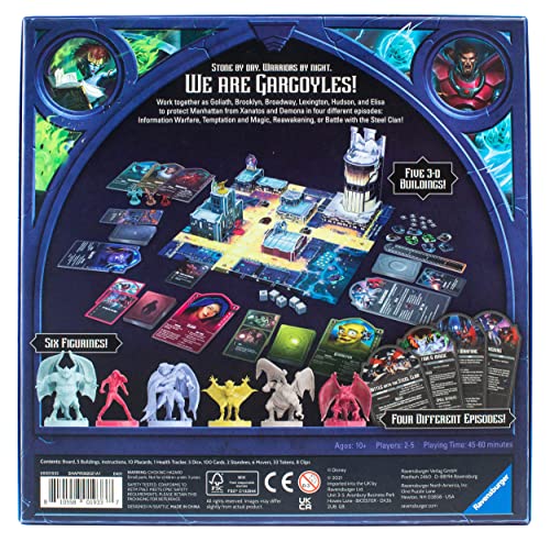 Ravensburger Disney Gargoyles - Immersive Family Strategy Board Games for Kids and Adults Age 10 Years Up - 2 to 5 Players