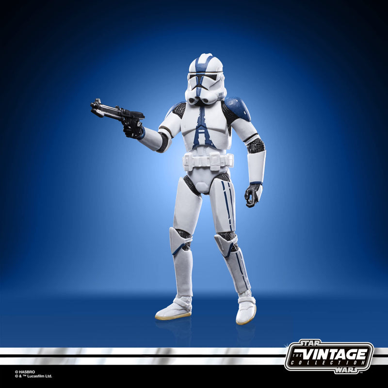 Star Wars Hasbro The Vintage Collection Clone Trooper (501st Legion) Toy, 9.5 CM Scale The Clone Wars Figure, 4 and Up