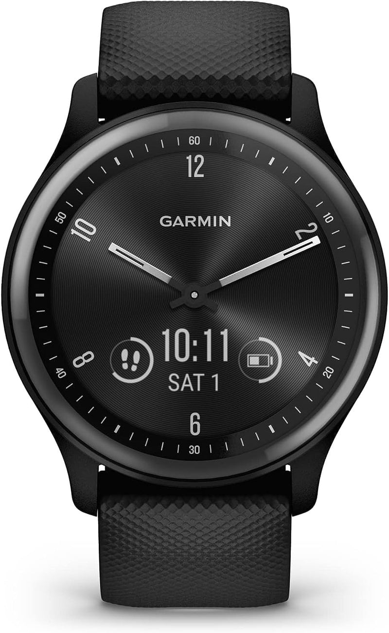 Garmin vívomove Sport, Hybrid Smartwatch with Health and Fitness functions, Hidden Touchscreen Display and up to 5 days battery life, Black