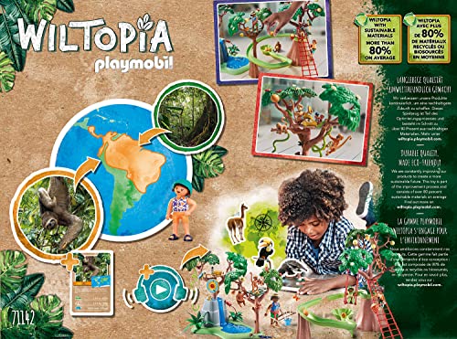 Playmobil 71142 Wiltopia Tropical Jungle Playground, Incl. Waterfall, ball track & Swings, Educational Toys, For the Little and Big Explorers, Sustainable Toy for Children Ages 4+