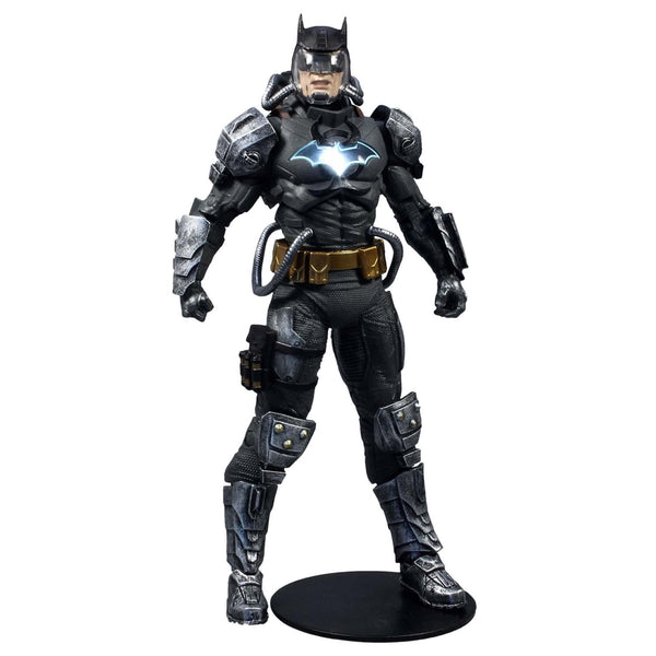 McFarlane Toys, DC Multiverse Batman Hazmat Suit Gold Label 7-inch Action Figure with Light up Logo, Collectible DC Batman Figure with Unique Collector Character Card – Ages 12+