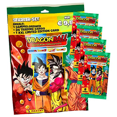 Panini Dragon Ball Cards Series 2 - Universal Collection Trading Cards - Trading Cards - 1 Starter + 4 Boosters