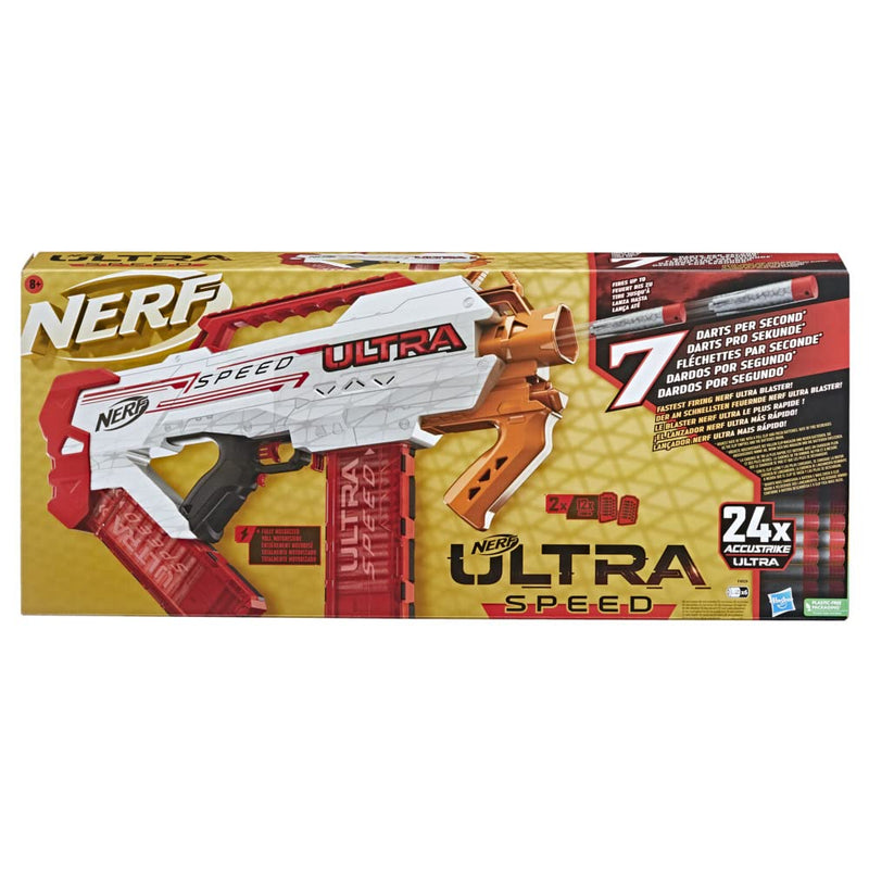 Nerf F4929 Ultra Speed Fully Motorised Blaster, Compatible Only with Nerf Ultra Darts, Multicolor, 24 Nerf AccuStrike Ultra Darts