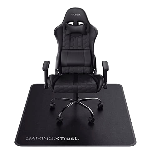 Trust Gaming GXT 715 Chair Mat 99 x 120 cm (1.20 m2), Wear-resistant Floor Protector for Carpets and Hard Floor Surfaces, Durable Mat for Gaming and Office Chairs - Black