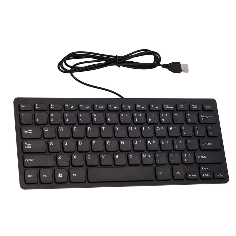 ASIDE USB Wired Mini Keyboard, Slim Ergonomic Keyboard Small Compact Simple Wired Business Keyboard for Laptop and Desktop Computer, Plug and Play