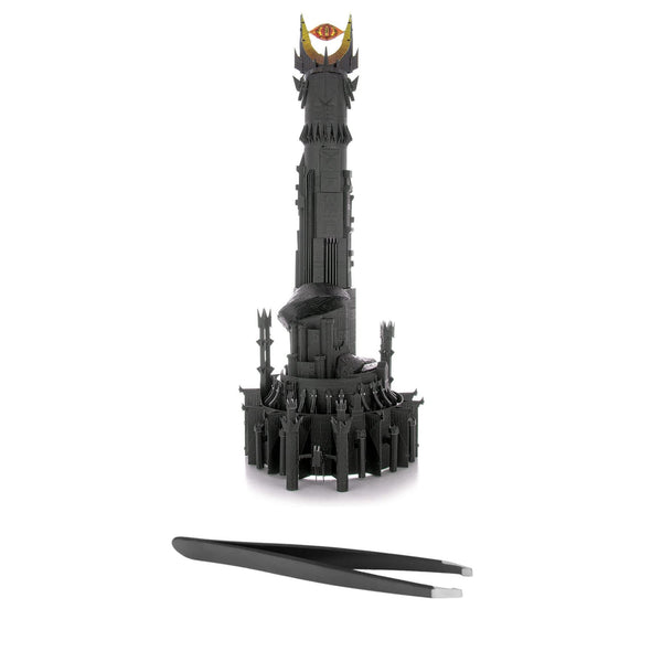 Fascinations Metal Earth Premium Series Lord of The Rings Barad-Dur 3D Metal Model Kit Bundle with Tweezers