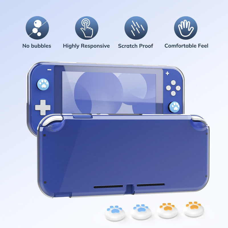Younik Switch Lite Case, 14 in 1 Switch Lite Accessories Bundle with Carrying Case, Clear Protective Case, Game Card Case, 2 Screen Protectors, 6 Thumb Grips, Pendant, Blue Carry Case for Switch Lite