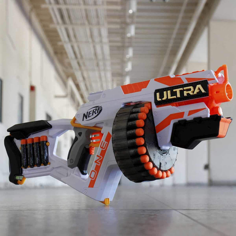 Nerf Ultra One Motorised Blaster – 25 Nerf Ultra Darts – Furthest Flying Nerf Darts Ever – Compatible Only with Nerf Ultra One Darts