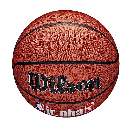 Wilson Basketball, Jr. NBA Authentic, Outdoor, Tackskin Cover, Size: 5, Brown