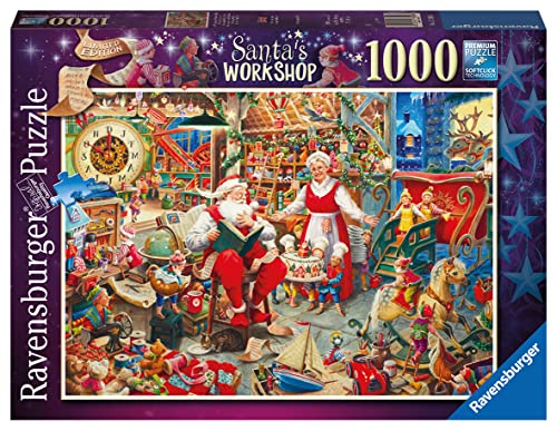 Ravensburger 1000 Piece Christmas Jigsaw Puzzles for Kids and Adults 12 Years Up - Santa's Grotto Workshop