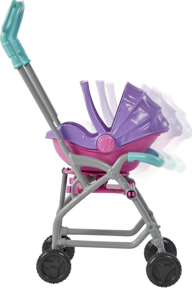 Barbie Skipper Babysitters Inc. Playset with Skipper Babysitter Doll (Brunette), Stroller, Baby Doll & 5 Accessories, Toy for 3 Year Olds & Up, GXT34