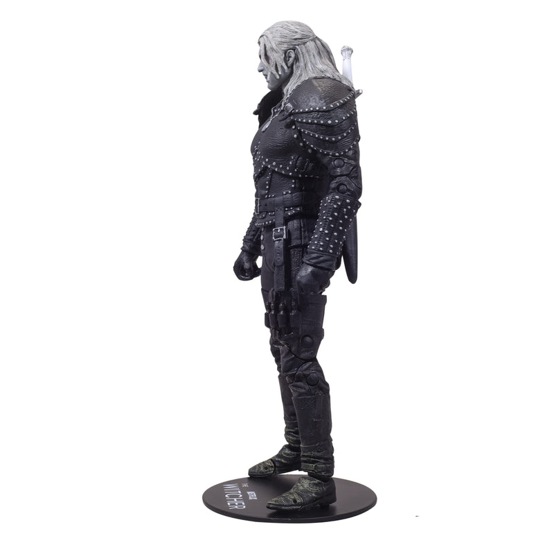 McFarlane Toys, Netflix The Witcher 7-inch Geralt of Rivia (Witcher Mode) Action Figure with 22 Moving Parts, The Witcher Season 2 Collectible Figure with Collectors Stand Base– Ages 12+