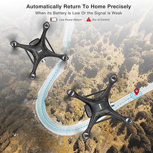 SIMREX X11 Upgraded GPS Drone 1080P HD Camera 2-Axis Self stabilizing Gimbal 5G WiFi FPV Video RC Quadcopter Auto Return with Follow Me Altitude Hold Headless Brushless Motor Remote Control Black