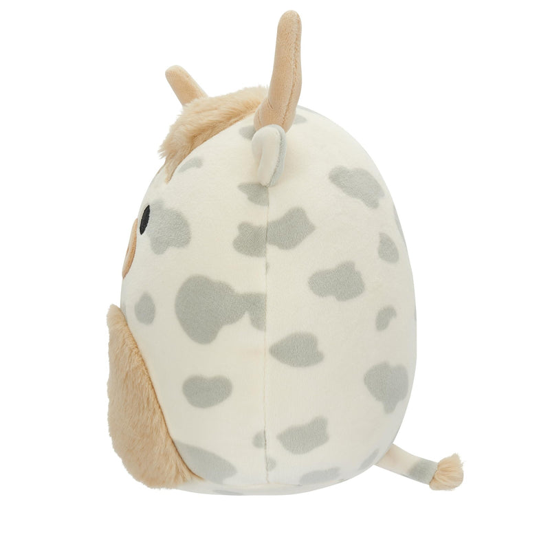 Squishmallows Original 7.5-Inch Borsa the Grey Spotted Highland Cow Small-Sized Ultrasoft Plush