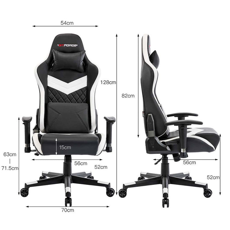 GTFORCE EVO SR Gaming Reclining Sports Racing Office Swivel Desk PC CAR Faux Leather Chair