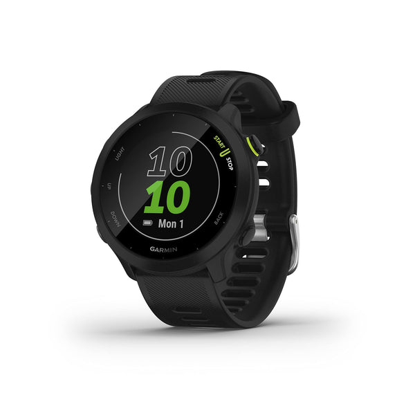 Garmin Forerunner 55 Easy to Use Lightweigh GPS Running Smartwatch, Running and Training Guidance, Safety and Tracking Features included, Black