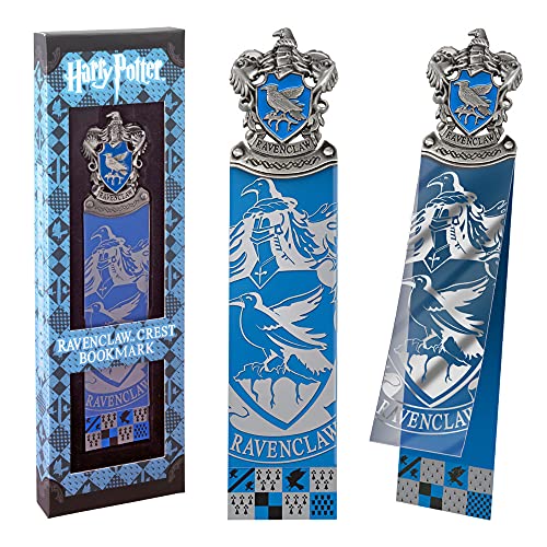 The Noble Collection Harry Potter Ravenclaw Crest Bookmark - 6.7in (17cm) Die Cast Metal, PVC and Card Bookmark - Officially Licensed Film Set Movie Gifts Stationery