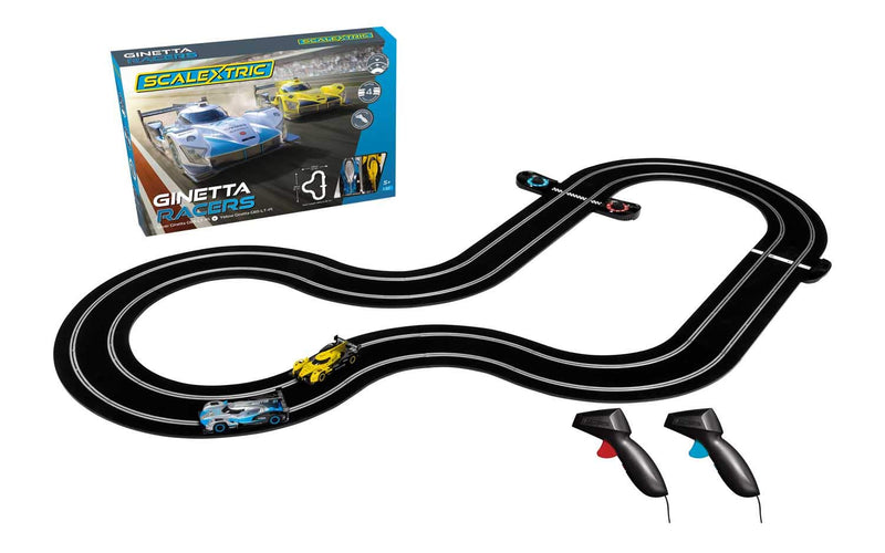 Scalextric Ginetta Racers Race Set - Electric Race Car Track Set for Ages 5+, Slot Car Race Tracks - Includes: 2x Cars, Track, 1x Powerbase & 2x Controllers - 1:32 Scale Race Sets