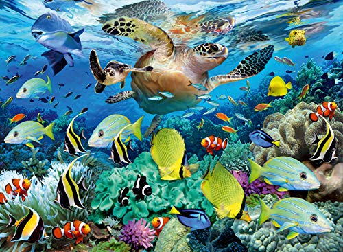 Ravensburger Underwater Paradise 150 Pieces Jigsaw Puzzle for Kids Age 7 Years Up, Grey , 49 x 36 cm