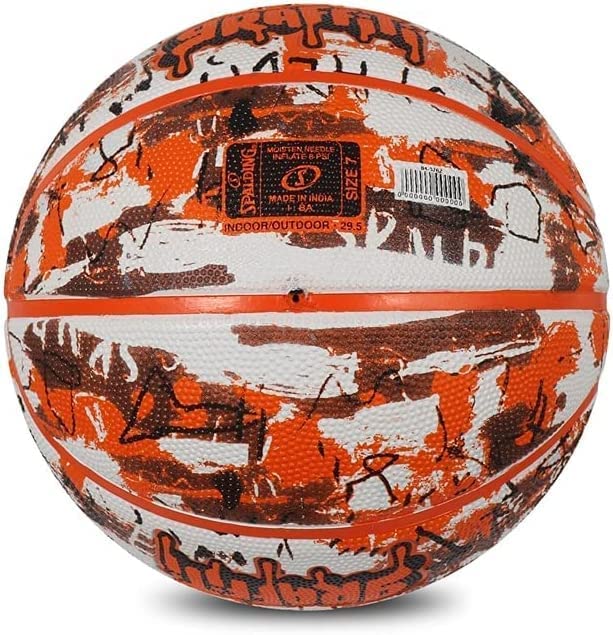 Spalding – Graffiti Series – Orange - Basketball ball - Size 7 - Basketball - Certified ball – Material: Rubber – Outdoor - Anti-slip – Excellent grip