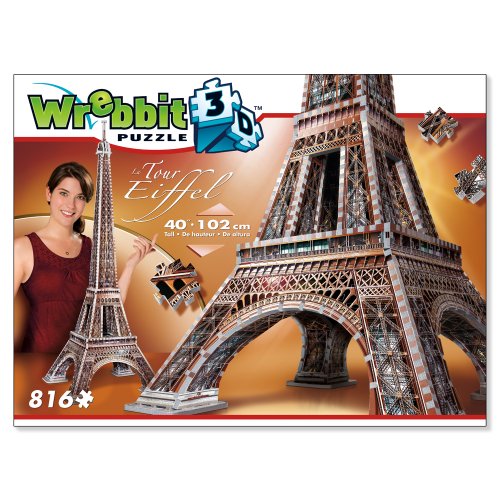 Wrebbit3D | Eiffel Tower (816pc) | 3D Puzzle | Ages 14+