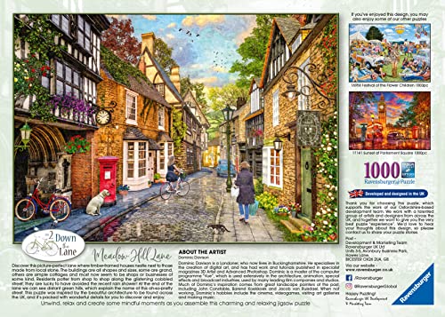 Ravensburger Down The Lane No.2 Meadow Hill Lane 1000 Piece Jigsaw Puzzle for Adults & Kids Age 12 Years Up