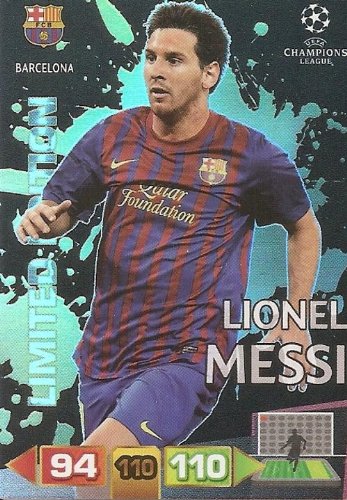 Panini Adrenalyn XL 2011/2012 Lionel Messi Limited Edition Trading Card 11/12