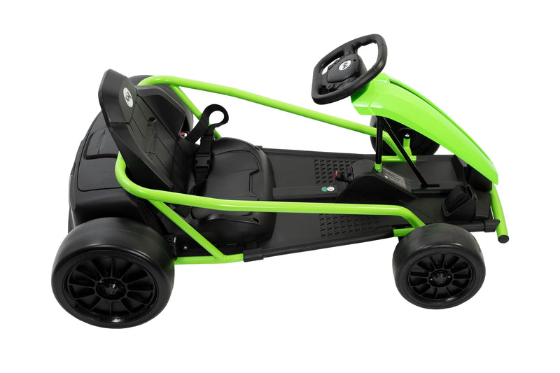 XN E-Go Kart 24v Kids Electric Ride On - Black/Green