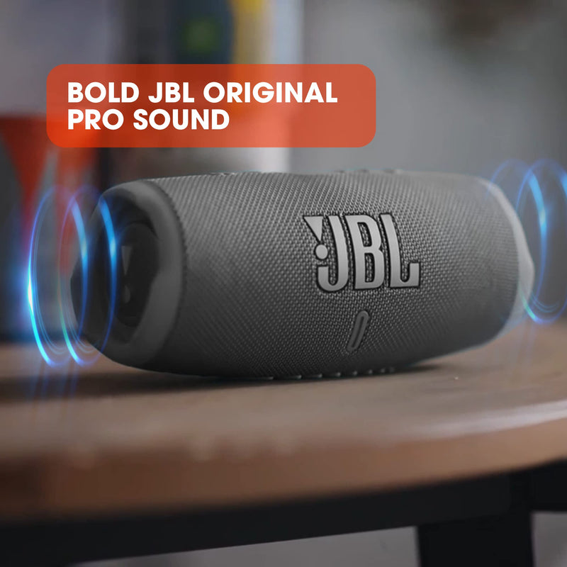 JBL Charge 5 - Portable Bluetooth Speaker with deep bass, IP67 waterproof and dustproof, 20 hours of playtime, built-in powerbank, in black