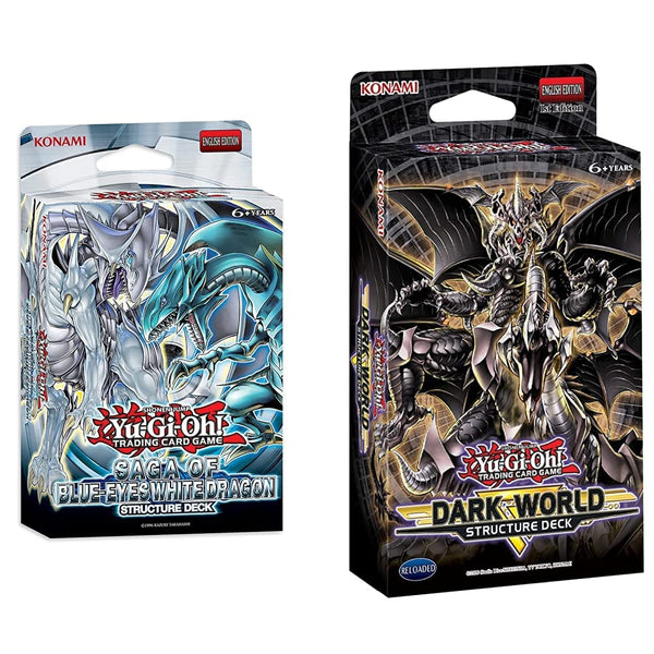 YU-GI-OH! Structure Deck: Saga Of Blue-Eyes White Dragon Unlimited Reprint & Structure Deck: Dark World