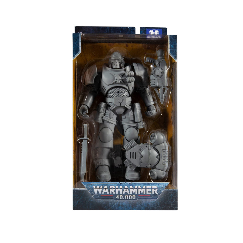 McFarlane Toys, Warhammer 40000 Reiver Action Figure with 22 Moving Parts, Unpainted Collectible Warhammer Figure with collectors stand base, Customise Your Figure – Ages 12+