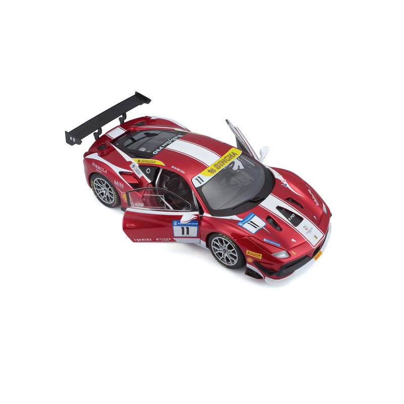 Bburago B18-26308 Ferrari 488 Challenge (2017) 1:24 Scale Die-Cast Collectible Race car, red