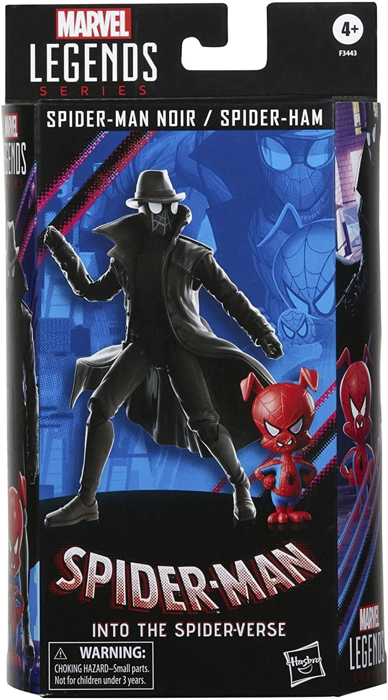 Marvel Hasbro Legends Series Spider-Man 60th Anniversary Spider-Man Noir and Spider-Ham 15 cm Action Figures, 2 Accessories, Multicolor (F3443)