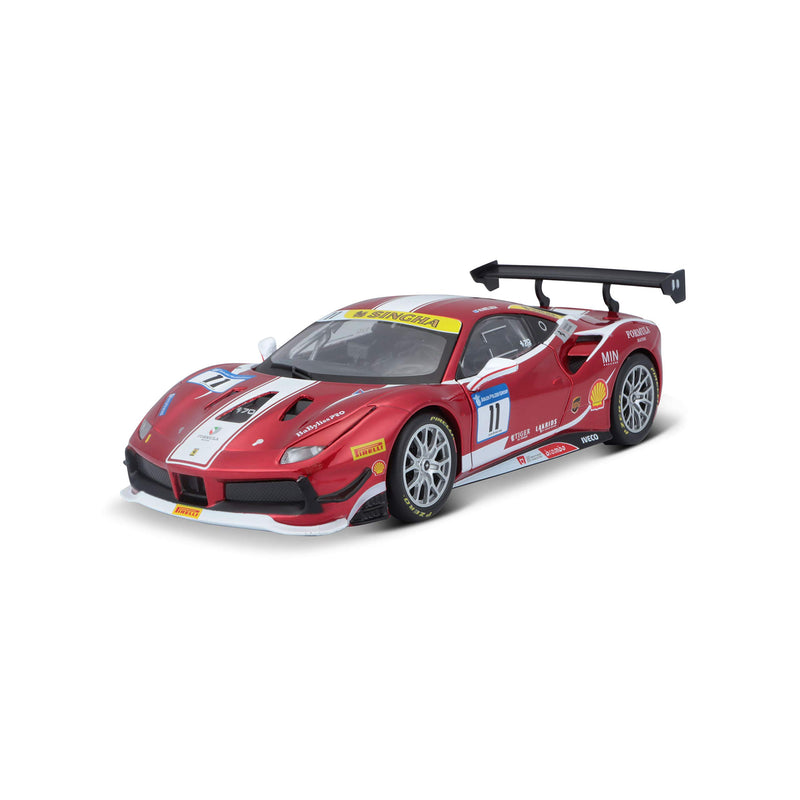 Bburago B18-26308 Ferrari 488 Challenge (2017) 1:24 Scale Die-Cast Collectible Race car, red