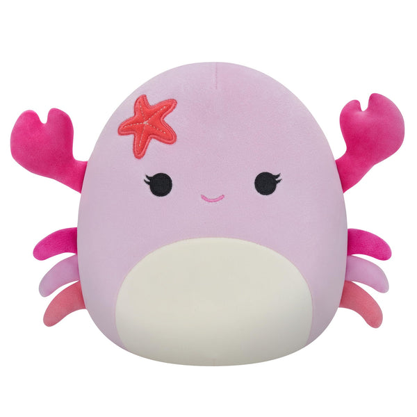 Squishmallows SQCR04093 Pink Crab 7.5" Add Cailey to Your Squad, Ultrasoft Stuffed Animal Toy, Official Kellytoy Plush